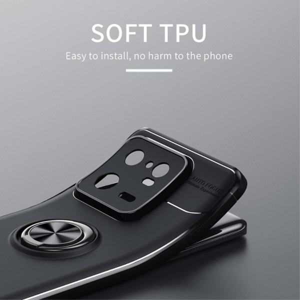 Sormirengas Kickstand TPU-kotelo Xiaomi 13 Prolle Black