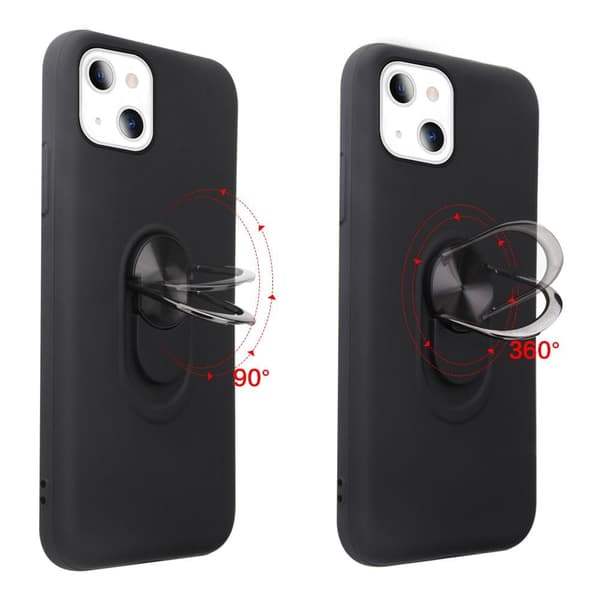 Till iPhone 13 Mini Hybrid skal med Finger Ring - Svart Svart