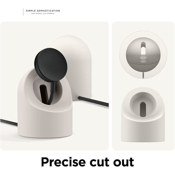 Watch Charger Stand Compatible with Samsung Round Smart Watch Charger Stand Desktop Holder Beige