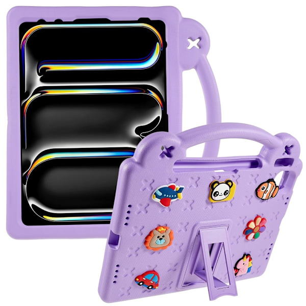 Till iPad Pro 11 (2024) EVA Foam Stand Skal Fodral - Lila Lila