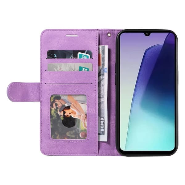 Til Xiaomi Redmi 14C KT - serie - 1 dobbeltfarve tegnebog Purple