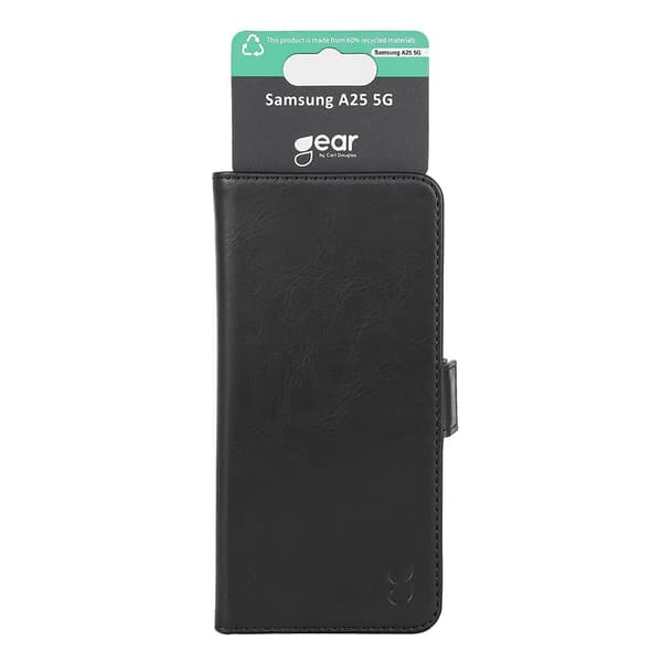 GEAR mobiltaske 3 kortrum Sort - Samsung A25 5G Black