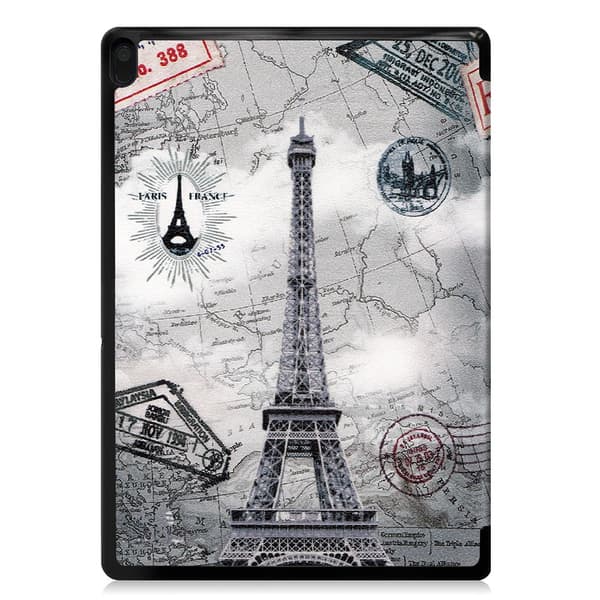 Pattern Tri - fold Stand Kansi Lenovo Tab E10 - Eiffel Tower Multicolor