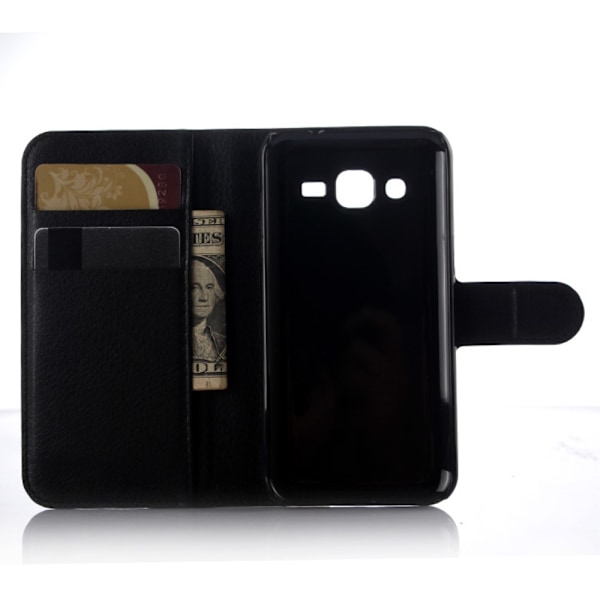 Samsung Galaxy J3 (2016) Plånboksfodral Svart Black