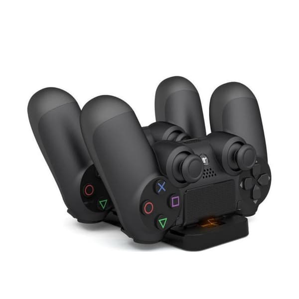 DOBE Playstation 4 Dual Ladestasjon og ladestativ Black