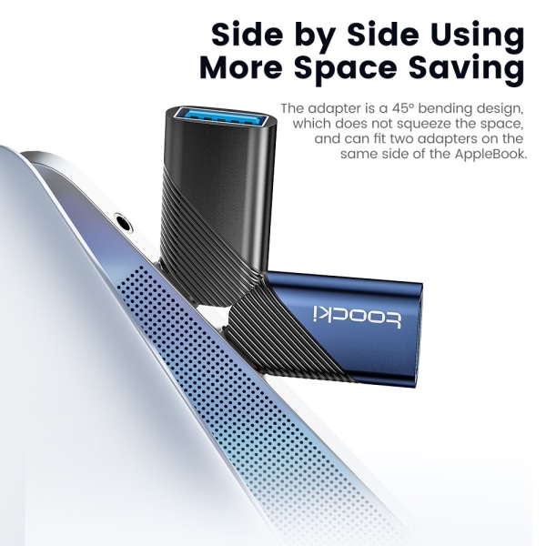 TOOCKI USB-C hane USB 3.0 hona omvandlare 5 Gbps dataadapter Svart
