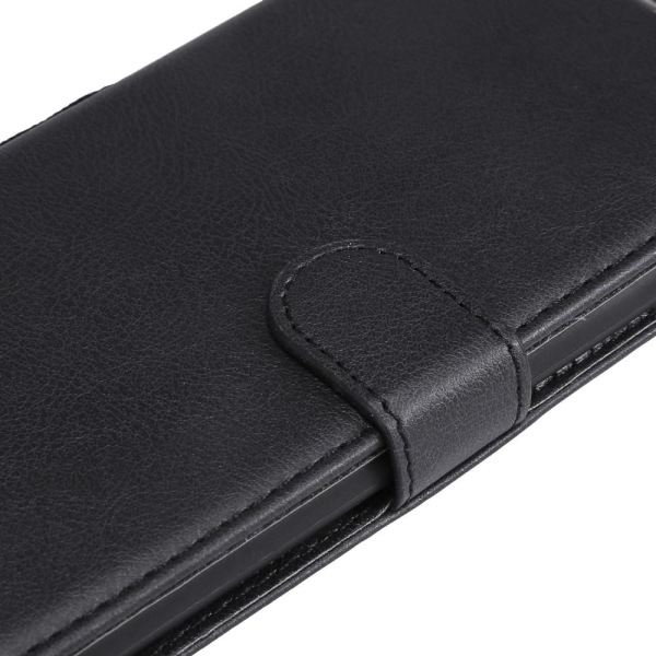 Pung Læder Stativ Taske til iPhone SE/5s/5 - Sort Black