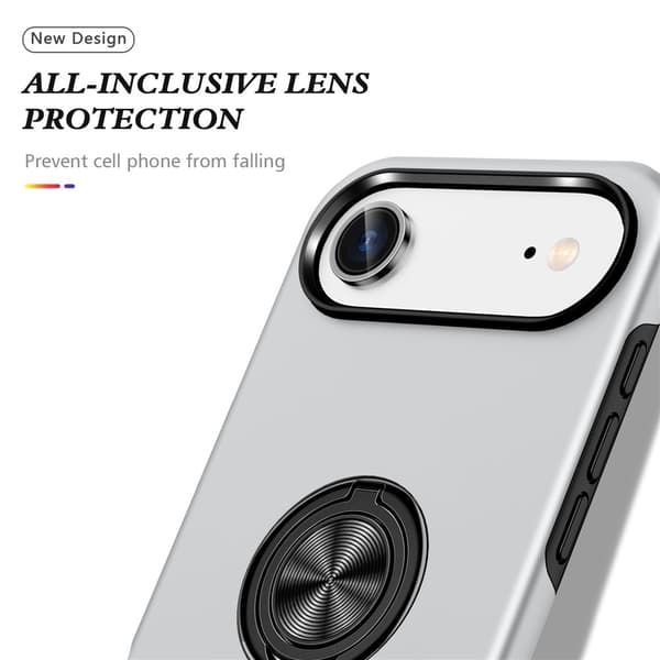 For iPhone Air Hybrid-deksel med Fingerring Silver