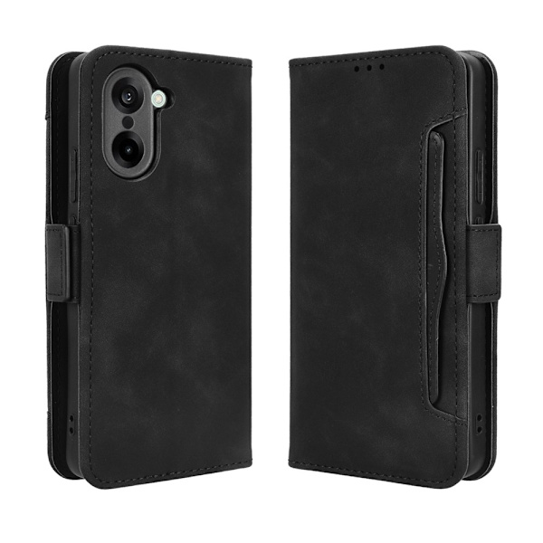 Til OnePlus Nord CE5 5G Case Pung Etui Shell Telefon Case Ekstra kort - Sort Black