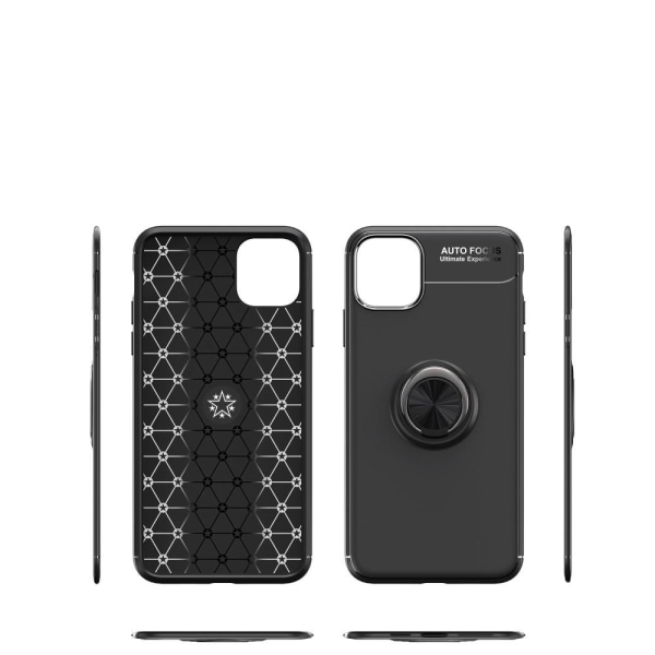 iPhone 11 Finger Ring Kickstand (Built-in Metal Sheet) Case Black