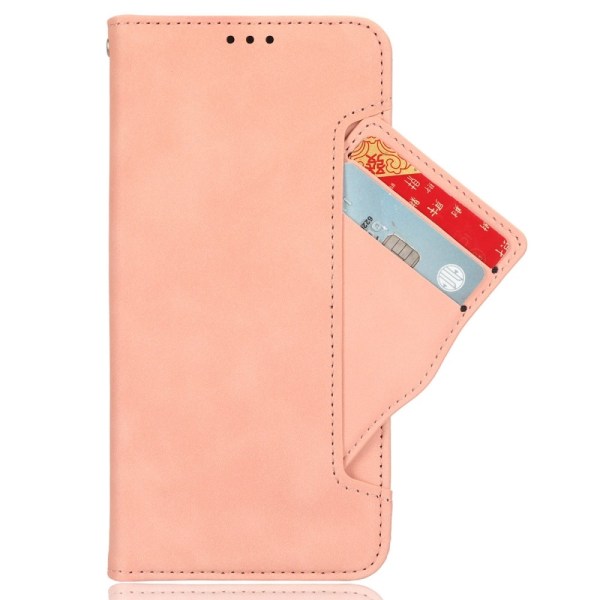 Sony Xperia 10 VI Kotelo PU-nahkainen Flip Folio Puhelimen Suojakotelo Useilla Korteilla Pink