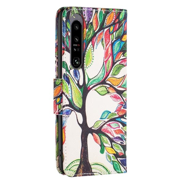 Til Sony Xperia 1 VI tegnebogstativetui mønstertelefoncover Multicolor