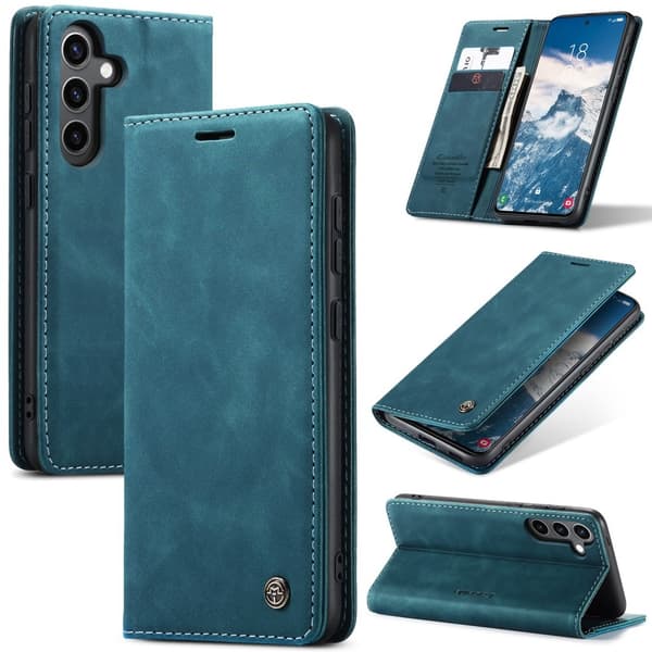 CASEME Retro Pung Taske til Samsung Galaxy S24 FE Blue