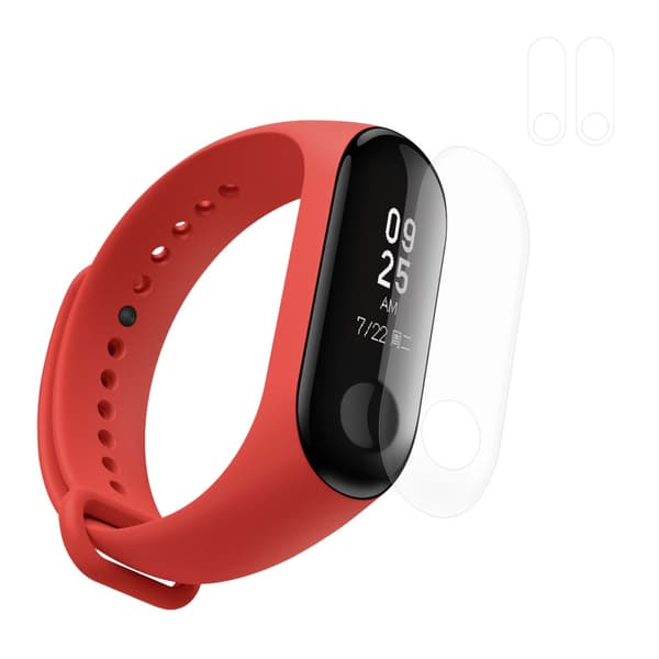 2Pcs/Set Soft TPU Näytönsuoja Films - Xiaomi Mi Band 3 Transparent