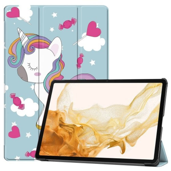 Trifoldet stativ Smart Taske til Samsung Galaxy Tab S10+ (S10 Plus) Multicolor