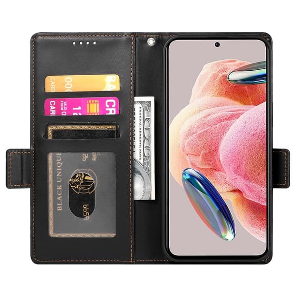Phone Wallet Case with Stand for Realme C100 5G / C83 5G Black