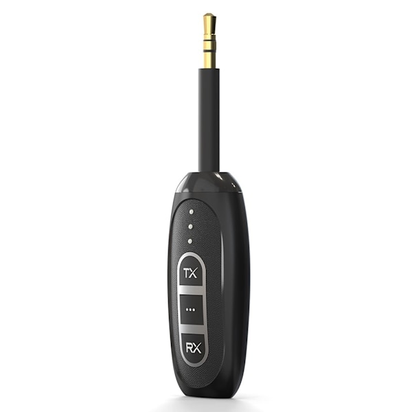 Bluetooth 5,4 Sändare Mottagare Low Latency 3,5 mm Trådlös Ljudadapter Svart