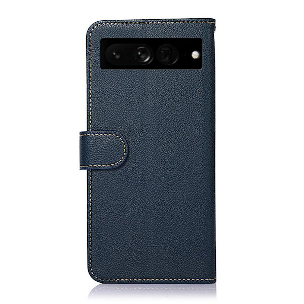 KHAZNEH Plånboksfodral till Google Pixel 7 Pro - Blå/Brun Blå
