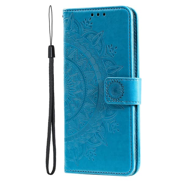Lommebokdeksel med Stativ og Håndleddsstropp til Sony Xperia 1 VIII Blue