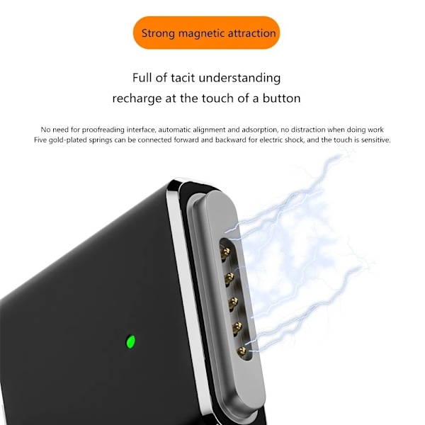MagSafe 3 USB-C hunn magnetisk 100W ladeadapter MacBook Grey