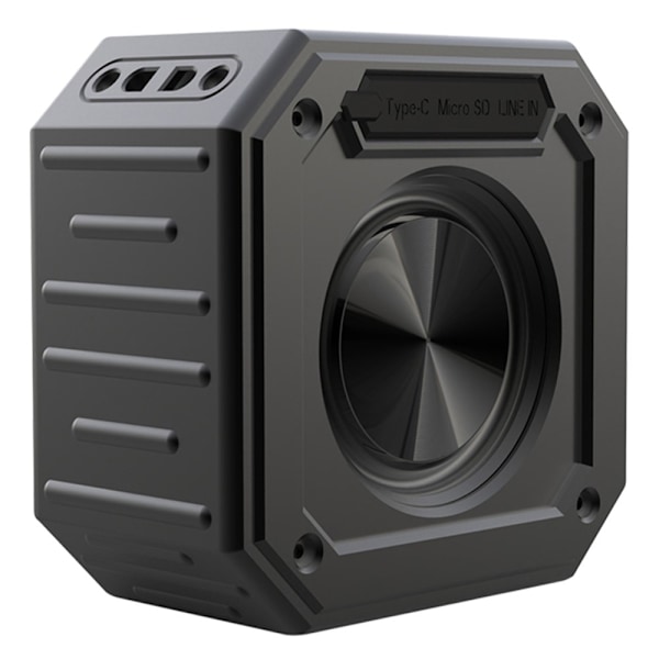 Magnetisk Bluetooth högtalare golfvagn Vattentät subwoofer mikrofon Svart