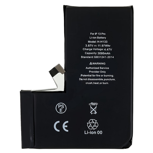 iPhone 13 Pro 3.87V 3095mAh genopladeligt Li-Polymer batteri Black