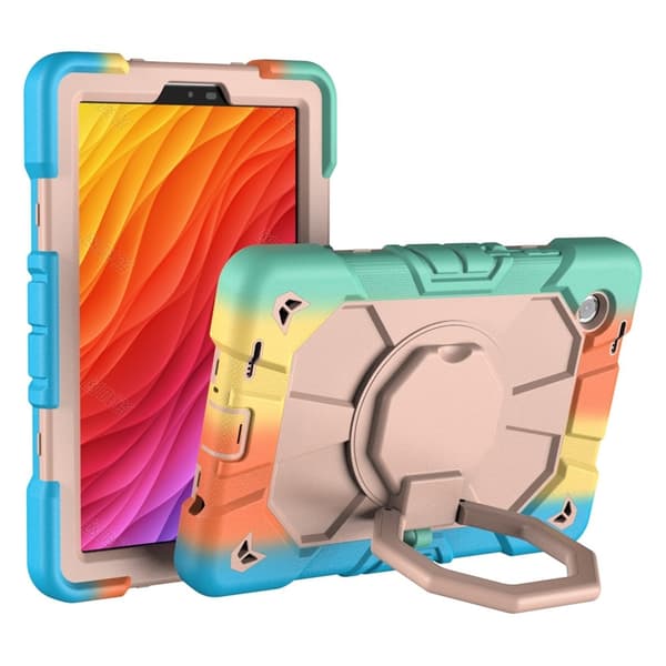 Till Samsung Galaxy Tab A11 Heavy Duty Armor skal Rainbow multifärg