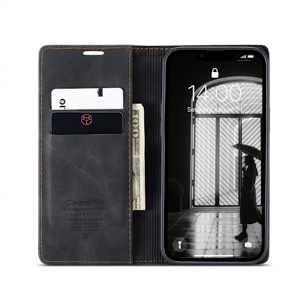 CASEME lommebokdeksel for iPhone 17e / 16e Black