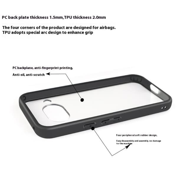 För Google Pixel 9a Skal Transparent Mobilskal Transparent