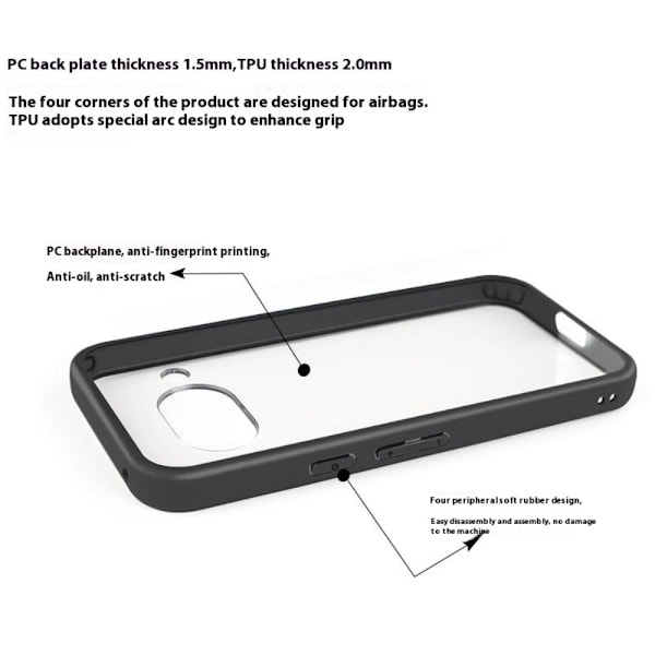 Google Pixel 9a Suojakotelo Vahvistetut Kulmat TPU+Acrylic Läpinäkyvä Puhelimen Kotelo Transparent