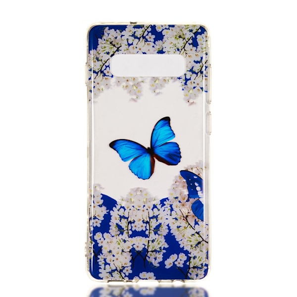 MTK Samsung Galaxy S10+ TPU  - Butterfly and Flower Svart