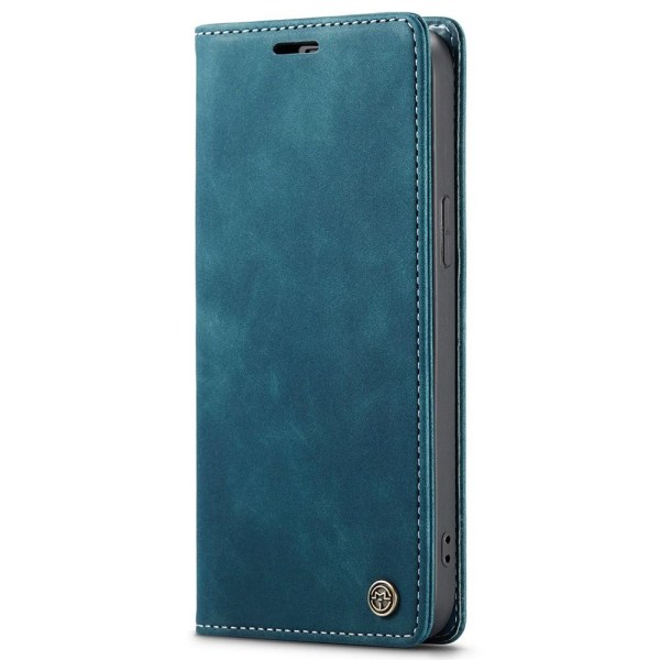 CASEME Retro Wallet Case for iPhone 15 Plus - Blue Blue