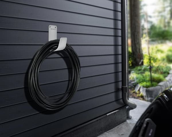 E-Charge kabelhållare, rostfritt stål SS304, vit Vit
