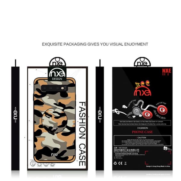 NXE Camouflage Pattern TPU Kansi - Samsung Galaxy S10 - Yellow Yellow