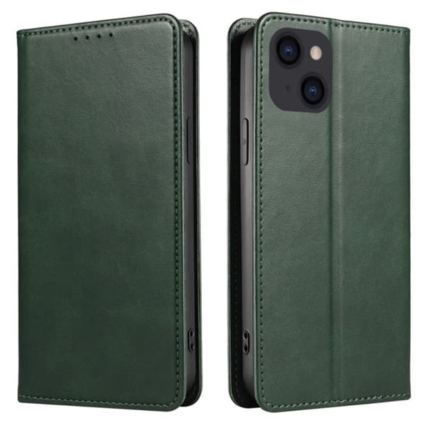 Wallet Stand Telefontaske til iPhone 15 Pro Cell Cell Cover - Grøn Green
