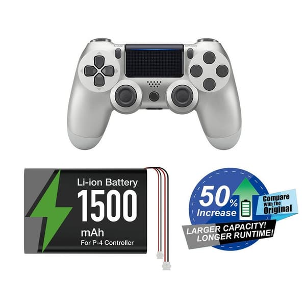 Batteri til Sony PlayStation 4 spilcontroller 1500mAh Li-ion med skruetrækker Black
