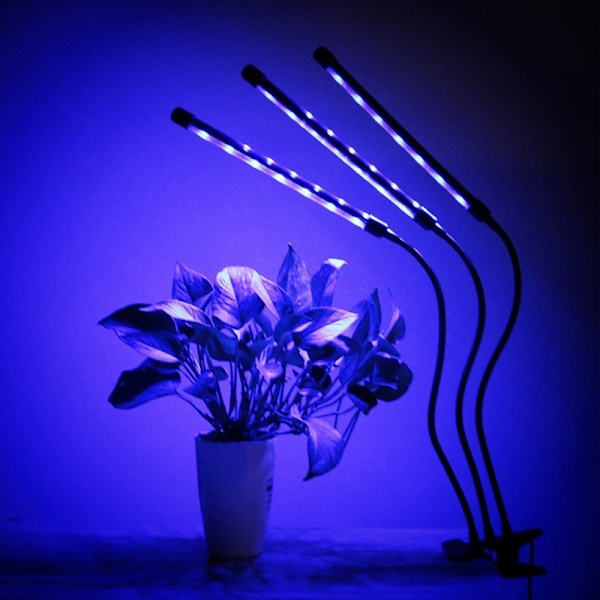 3 Head Grow Light 60 LED-lamppua Kasvinviljely Automaattinen ON/OFF Green