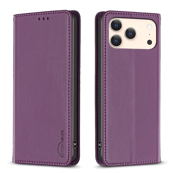 BINFEN COLOR Telefondeksel med støtteben til iPhone 18 Pro / 17 Pro Purple