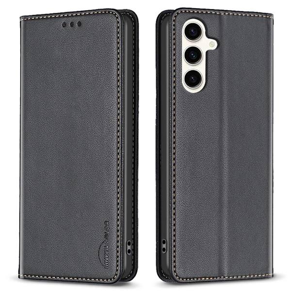 BINFEN Samsung Galaxy S24 FE Puhelimen Kotelo Korttitaskulla - Musta Black