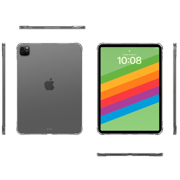 För iPad Pro 13 (2024) Transparent Surfplattfodral TPU Baksidesskydd Transparent