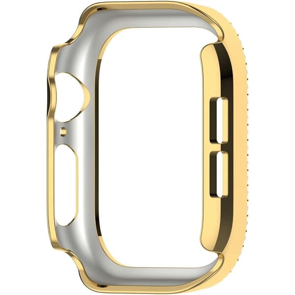 For A Watch Series 10 42mm Case Cover Frame Bling Rhinestone Decor - Guld Gold