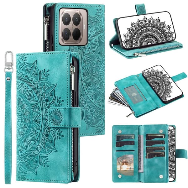 Xiaomi 17T Pro Lompakkokotelo Mandala Green