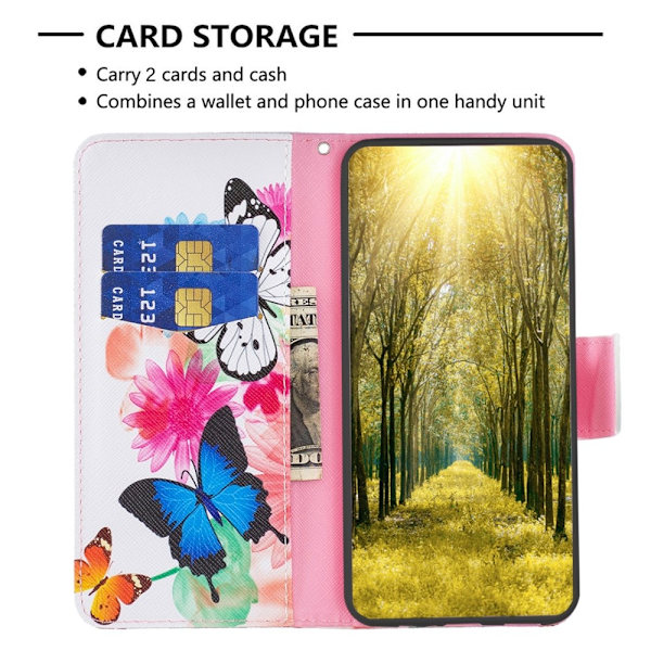 Til Sony Xperia 10 VI tegnebogstativetui mønstertelefoncover Multicolor