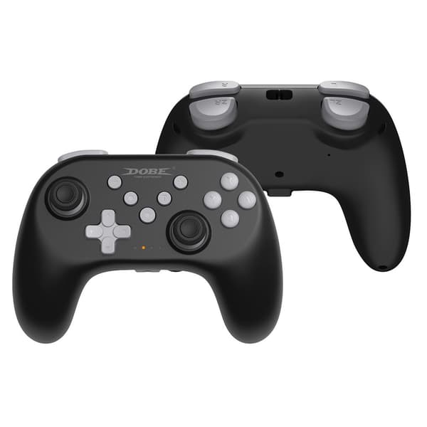 Langaton Bluetooth-ohjain Nintendo Switch 1+2+OLED -värähtelyohjain, musta/valkoinen White