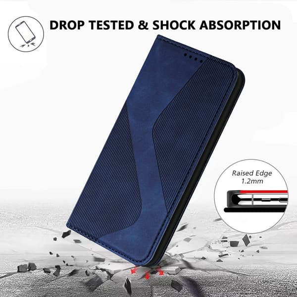 Lommebokdeksel med Stativ for Sony Xperia 1 VIII Blue