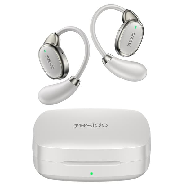 YESIDO Oversettelsesheadset – Bluetooth AI-oversettelse (Open-Ear) – Hvitt White