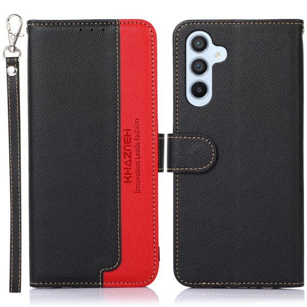 KHAZNEH Plånboksfodral till Samsung Galaxy A05s - Svart/Röd Svart