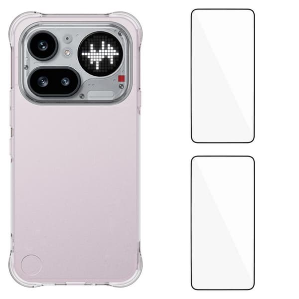 WANLONFENG Nothing Phone 4a Pro Puhelinkotelo Näytönsuojalla Transparent