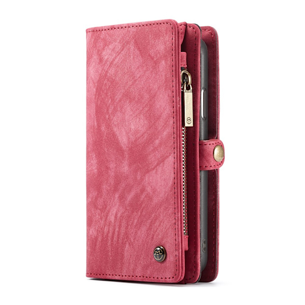 CASEME iPhone XS Max Retro Split Lommebok-deksel I Lær - Rød Red