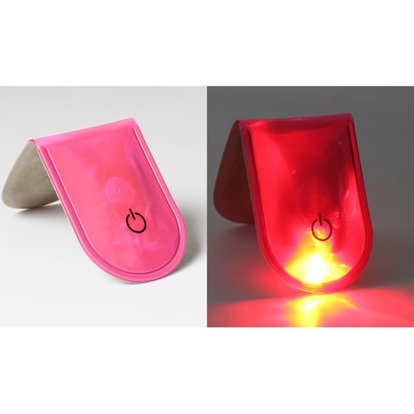 LED-lys Magnetisk klips Sikkerhet Løping Nattcampingaktiviteter - Rosa Pink